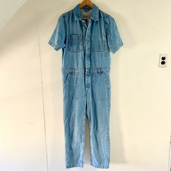 Everlane The Supersoft Jean Coverall in Medium Blue Denim sz 6 - Picture 2 of 4